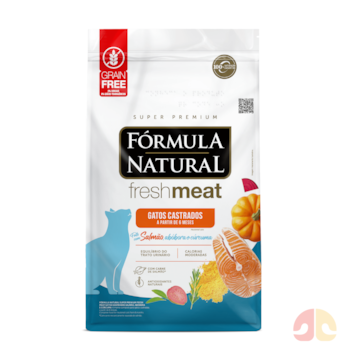 Ração Fórmula Natural Fresh Meat Gatos Castrados 10,1 kg Sabor Salmão, Abóbora e Cúrcuma - Imagem principal