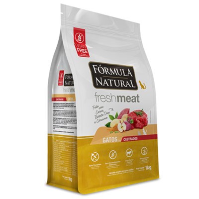 Ração Formula Natural Fresh Meat Gatos Castrados Carne