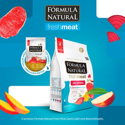 Ração Fórmula Natural Fresh Meat Gatos Castrados Sabor Carne 1,0kg