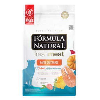 Ração Fórmula Natural Fresh Meat Gatos Castrados Sabor Salmão 7 kg - Imagem principal