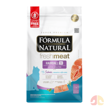 Ração Fórmula Natural Fresh Meat Hairball Gatos 10,1 kg Salmão, Cenoura e Aloe Vera - Imagem principal