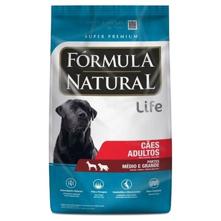 Ração Fórmula Natural Life Cachorros Adultos de Porte Médio e Grande 15kg