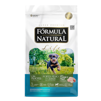 Ração Fórmula Natural Life Cães Filhotes 2,5kg Porte Médio e Grande Sabor Frango e Maçã - Imagem principal