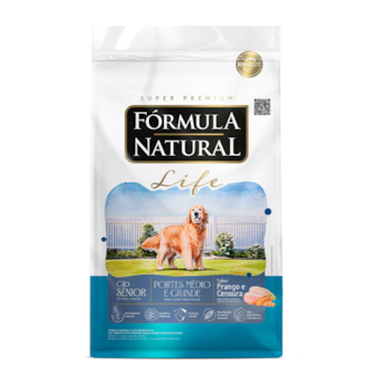 Ração Formula Natural Life Cães Sênior 15 kg Raças Médias e Grandes - Imagem principal