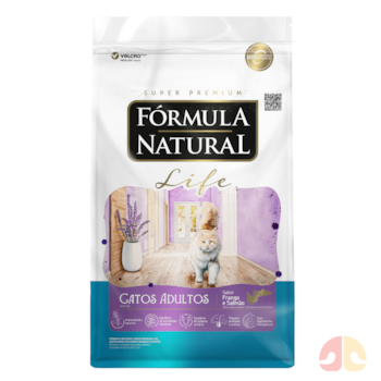 Ração Fórmula Natural Life Gatos Adultos 10,1 kg Sabor Frango e Salmão - Imagem principal