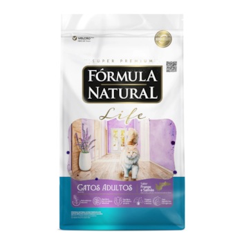 Ração Fórmula Natural Life Gatos Adultos 1kg Sabor Frango e Salmão - Imagem principal