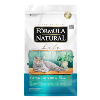 Ração Fórmula Natural Life Gatos Castrados 1kg Sabor Salmão - Imagem principal