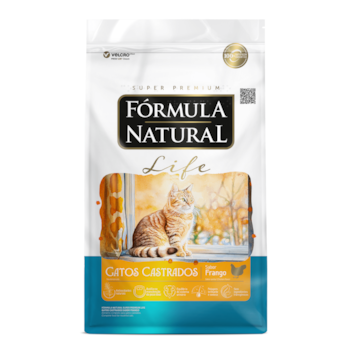 Ração Fórmula Natural Life Gatos Castrados Adultos 1 kg Sabor Frango - Imagem principal