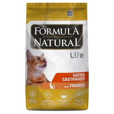 Produto Ração Fórmula Natural Life Gatos Castrados sabor Frango 7,0kg
