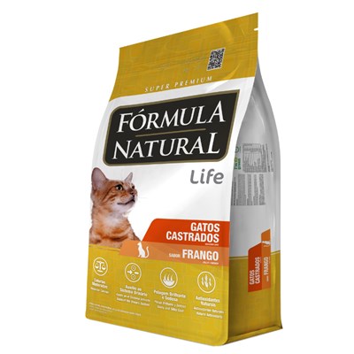 Ração Fórmula Natural Life Gatos Castrados sabor Frango 7,0kg