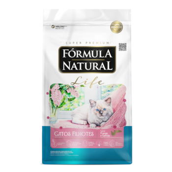Ração Fórmula Natural Life Gatos Filhotes 1kg Sabor Frango e Salmão - Imagem principal