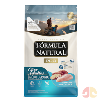 Ração Fórmula Natural Pró Cães Adultos 20 kg Portes Médio E Grande Sabor Frango e Batata Doce - Imagem principal