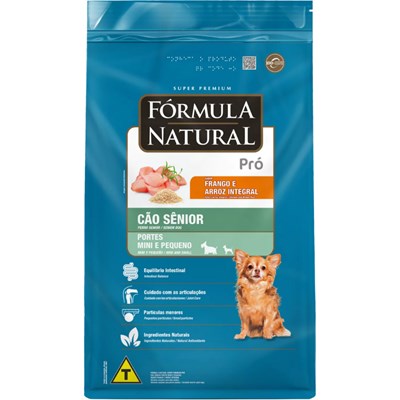 Ração Formula Natural Pró Cães Sênior Porte Mini E Pequeno 10 kg Sabor Frango E Arroz Integral