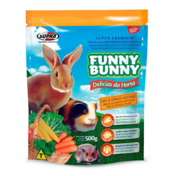 Ração Funny Bunny Delícias da Horta para Coelhos e Roedores 500gr - Imagem principal