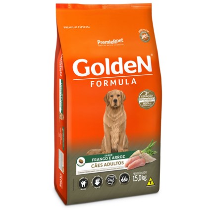 Ração GoldeN Formula Cachorros Adultos Frango e Arroz 15,0 kg