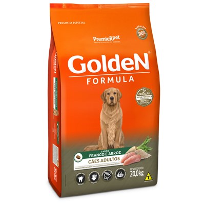 Ração GoldeN Formula Cachorros Adultos Frango e Arroz 20,0 kg