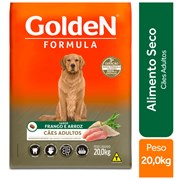 Ração GoldeN Formula Cachorros Adultos Frango e Arroz 20,0 kg
