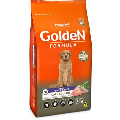 Produto Ração GoldeN Formula Cachorros Adultos Peru e Arroz 15,0kg