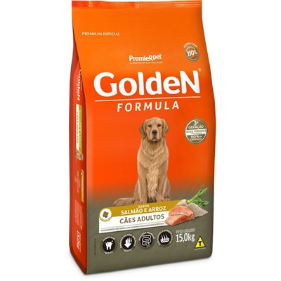 Produto Ração GoldeN Formula Cachorros Adultos Salmão e Arroz 15,0kg