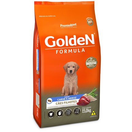 Ração GoldeN Formula cachorros filhotes carne e arroz 15,0kg