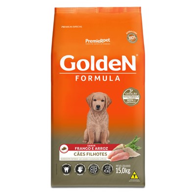 Ração GoldeN Formula cachorros filhotes frango e arroz 15,0kg
