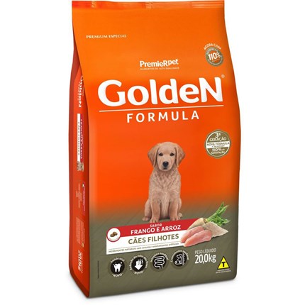 Ração GoldeN Formula cachorros filhotes frango e arroz 20,0kg
