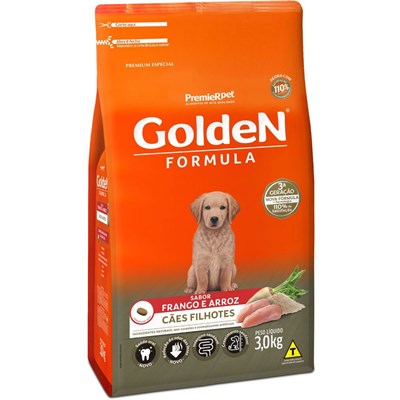 Produto Ração GoldeN Formula cachorros filhotes frango e arroz 3,0kg