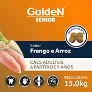 Ração GoldeN Formula Cachorros Sênior Frango e Arroz 15,0kg