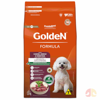 Ração Golden Formula Cães Adultos Porte Pequeno Carne e Arroz Mini Bits 1 kg - Imagem principal