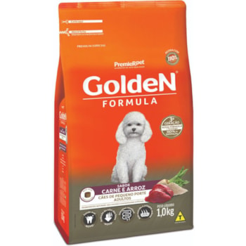 Ração Golden Formula Cães Adultos Porte Pequno Carne e Arroz Mini Bits 1kg - Imagem principal