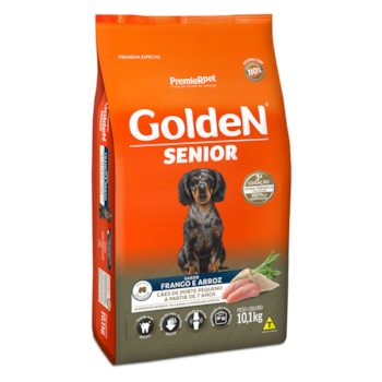 Ração Golden Formula Cães Adultos Senior de Porte Pequeno Sabor Frango e Arroz Mini Bits 10,1kg - Imagem principal