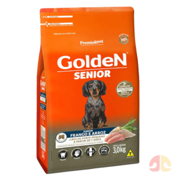 Ração Golden Formula Cães Adultos Senior de Porte Pequeno Sabor Frango e Arroz Mini Bits 3,0kg - Imagem principal