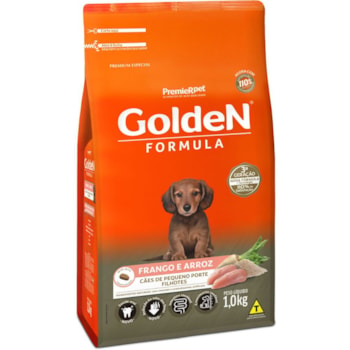 Ração Golden Formula Cães Filhotes Pequeno Porte Sabor Frango e Arroz Mini Bits 1kg - Imagem principal