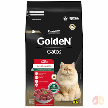 Ração Golden Formula Gatos Adultos Carne 3kg - Imagem principal