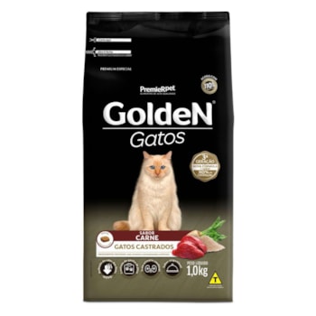 Ração Golden Formula Gatos Adultos Castrados Sabor Carne 1kg - Imagem principal
