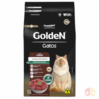 Ração Golden Formula Gatos Adultos Castrados Sabor Carne 1kg - Imagem principal