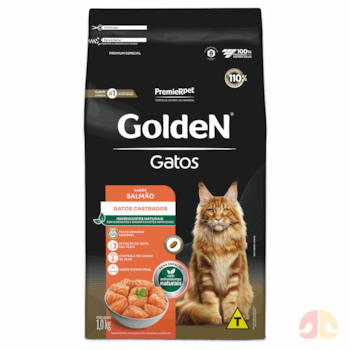 Ração Golden Formula Gatos Adultos Castrados Salmão 1kg - Imagem principal