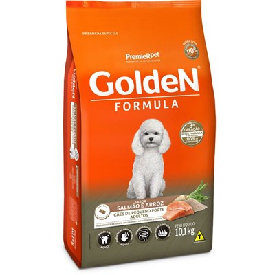 Ração GoldeN Formula Mini Bits Cachorros Adultos Raças Pequenas Salmão e Arroz 10,1kg