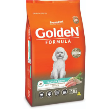 Ração Golden Formula para Cães Adultos de Porte Pequeno Sabor Frango e Arroz Mini Bits 10,1kg - Imagem principal