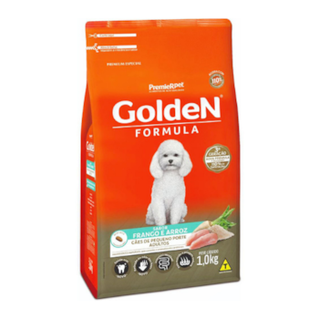 Ração Golden Formula para Cães Adultos de Porte Pequeno Sabor Frango e Arroz Mini Bits 1kg - Imagem principal
