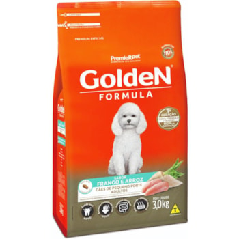 Ração Golden Formula para Cães Adultos de Porte Pequeno Sabor Frango e Arroz Mini Bits 3kg - Imagem principal