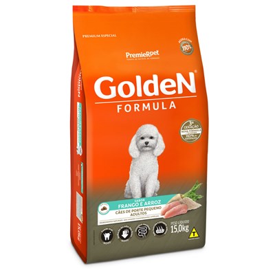 Ração GoldeN Formula Raças Pequenas Cachorros Adultos Frango e Arroz Mini Bits 15,0kg