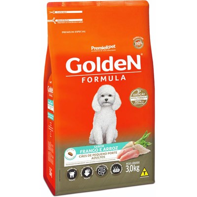 Produto Ração GoldeN Formula Raças Pequenas Cachorros Adultos Frango e Arroz Mini Bits 3,0kg