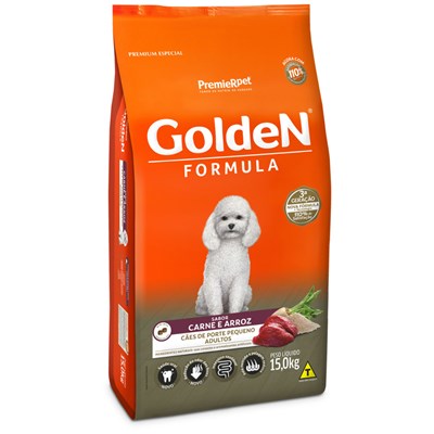 Ração GoldeN Formula raças pequenas para cachorros adultos carne e arroz mini bits 15,0kg