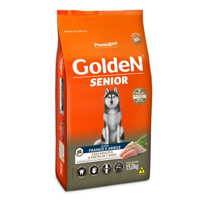 Ração GoldeN Formula Senior para cachorros adultos frango e arroz 15,0kg