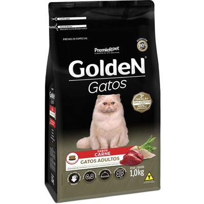 Ração GoldeN gatos adultos carne 1,0kg