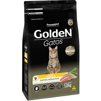 Ração GoldeN gatos adultos frango 1,0kg