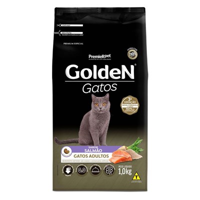 Ração GoldeN gatos adultos salmão 1,0kg