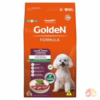 Ração Golden Mini Bits Cães Adultos Pequenos Carne e Arroz 10,1 kg - Imagem principal