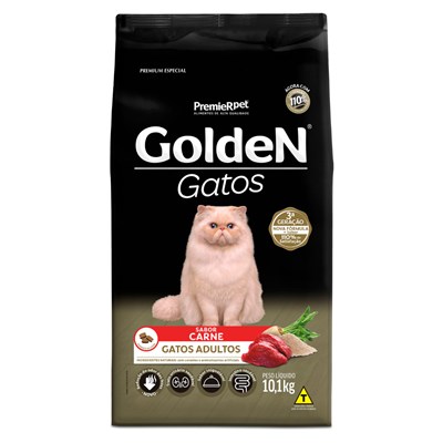Ração GoldeN para gatos adultos carne 10,1kg